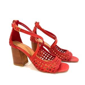 & Other Stories Woven Leather Heeled Sandals - new